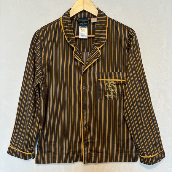 Pottery Barn Teen Harry Potter Pajamas Hufflepuff Stripe Shirt Pants size medium - Picture 10 of 16